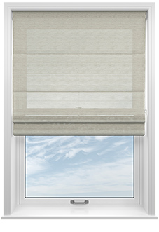 Sahara Voile, Metallic Pearl Grey - Motorised Roman Blind
